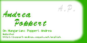 andrea poppert business card